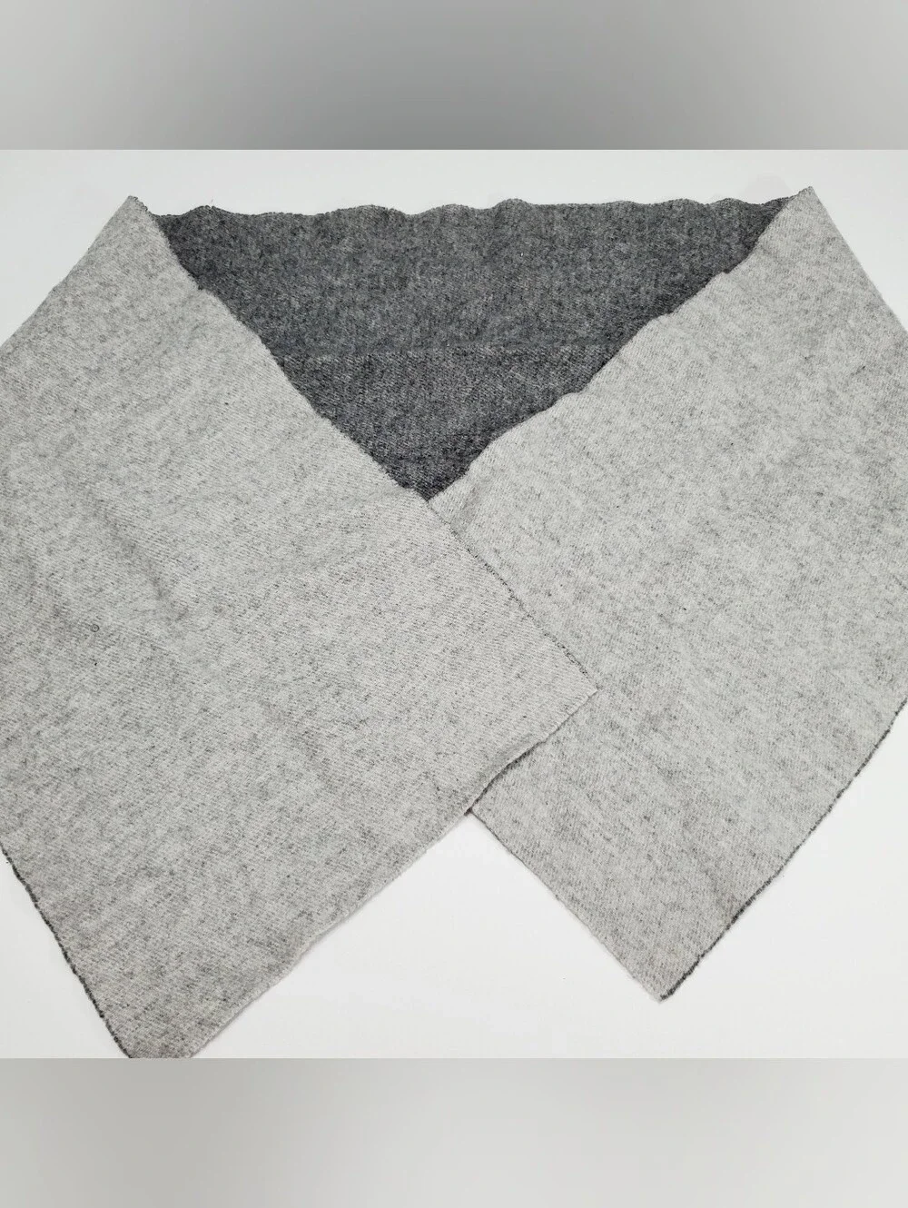 MOTF Unisex Woven Wool Winter Scarf Solid Gray Pattern 60x13